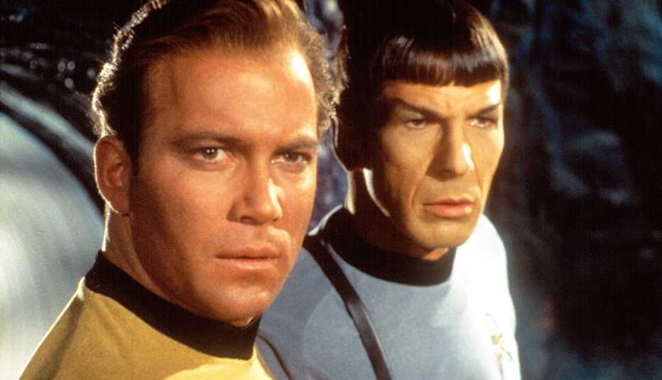 william shatner and leonard nimoy in a still from star trek season one