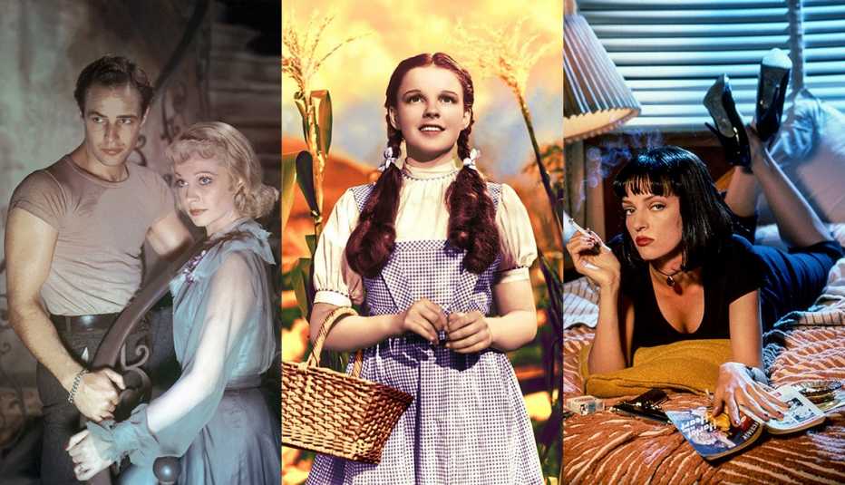 Marlon Brando and Vivien Leigh in A Streetcar Named Desire, Judy Garland in The Wizard of Oz and Uma Thurman in Pulp Fiction