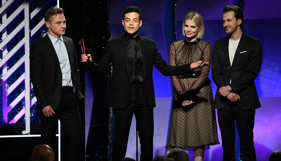 Ben Hardy, Rami Malek, Lucy Boynton, and Joe Mazzello