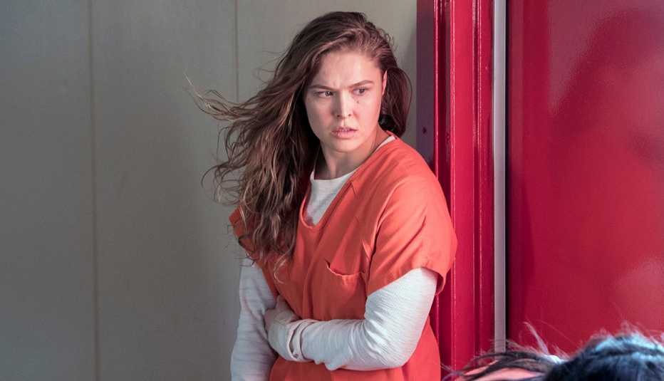 Ronda Rousey in a scene from the TV show Blindspot Ronda Rousey in a scene from the TV show Blindspot
