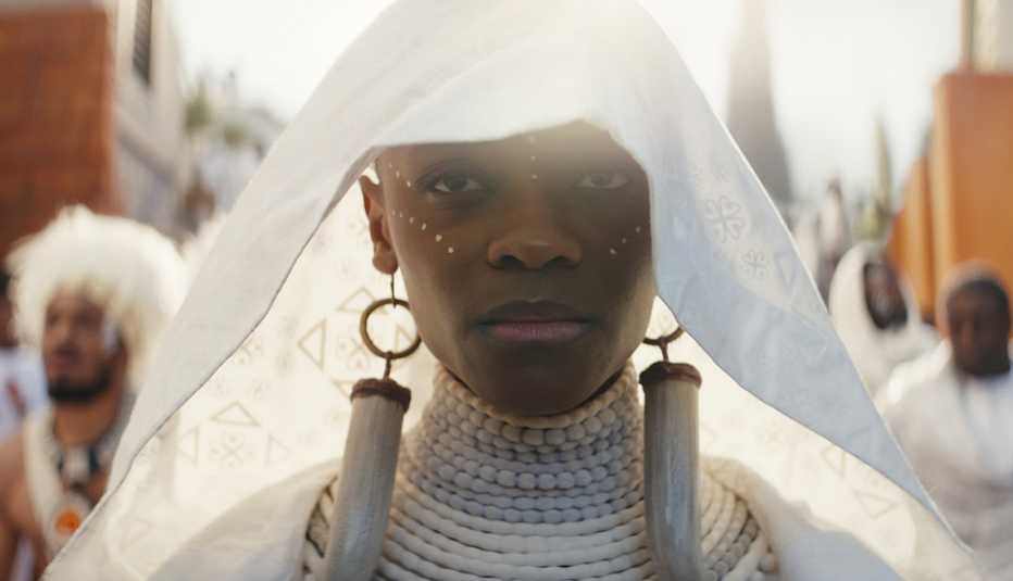 Letitia Wright stars in the film Black Panther: Wakanda Forever
