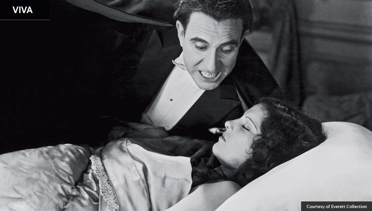 Dracula - Carlos Villarias, as Dracula, hovers over Lupita Tovar Dracula - Carlos Villarias, as Dracula, hovers over Lupita Tovar