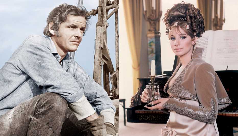Jack Nicholson in the film Five Easy Pieces and Barbra Streisand in On a Clear Day You Can See Forever Jack Nicholson in the film Five Easy Pieces and Barbra Streisand in On a Clear Day You Can See Forever
