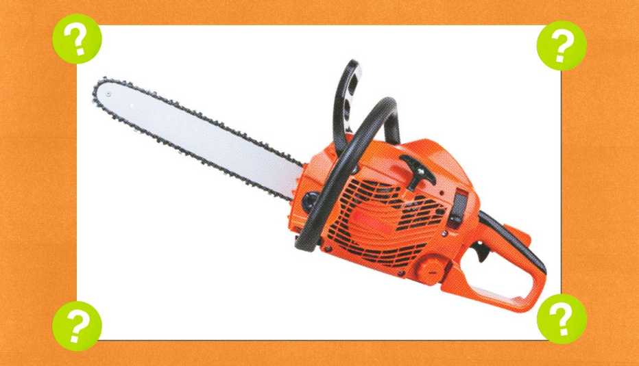 a chainsaw