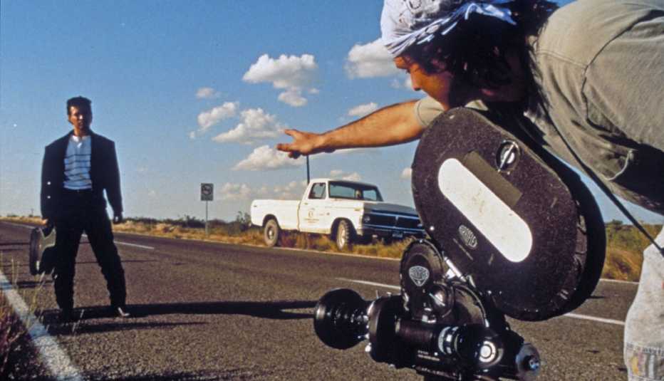 director robert rodriguez filming el mariachi