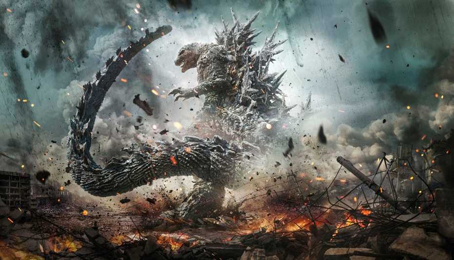 A scene from the film "Godzilla Minus One"