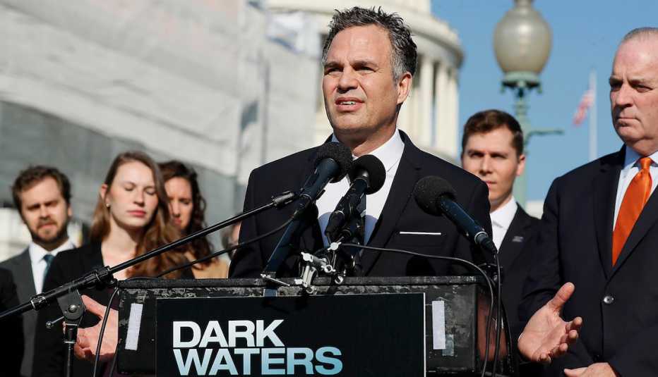 Actor and activist Mark Ruffalo speaks at the Fight Forever Chemicals Campaign kick off event on Capitol Hill on November 19, 2019 in Washington, DC. Actor and activist Mark Ruffalo speaks at the Fight Forever Chemicals Campaign kick off event on Capitol Hill on November 19, 2019 in Washington, DC.