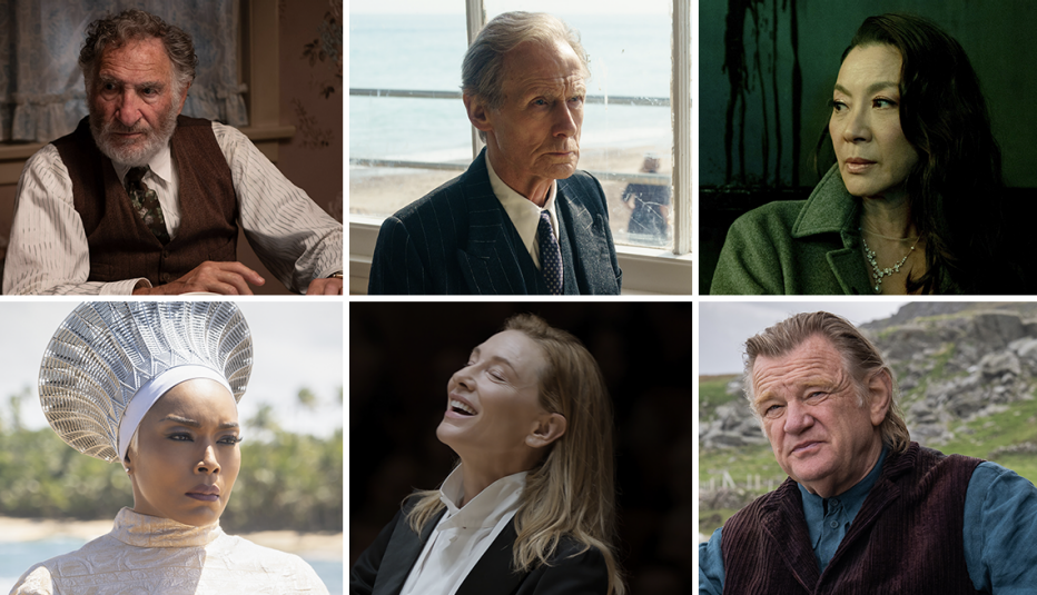 from top left judd hirsch then bill nighy then michelle yeoh from bottom left angela bassett then cate blanchett then brendan gleeson from top left judd hirsch then bill nighy then michelle yeoh from bottom left angela bassett then cate blanchett then brendan gleeson