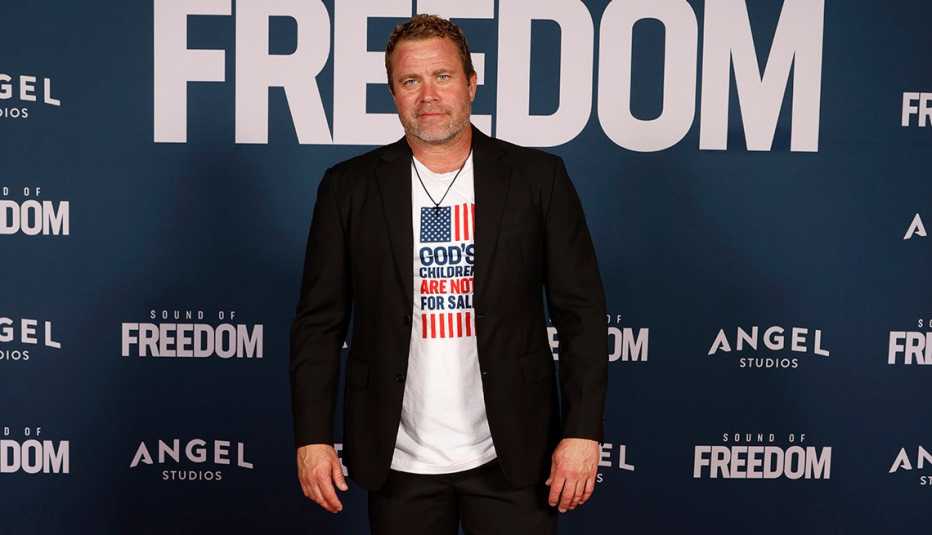 Tim Ballard at the movie premiere of "Sound of Freedom" tim ballard at the premiere of the film sound of freedom