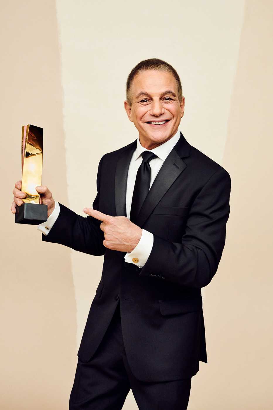 Tony Danza holding a Movies for Grownups award Tony Danza holding a Movies for Grownups award