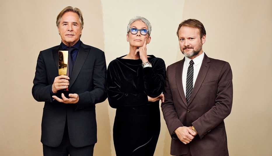Rian Johnson, Don Johnson and Jamie Lee Curtis Rian Johnson, Don Johnson and Jamie Lee Curtis