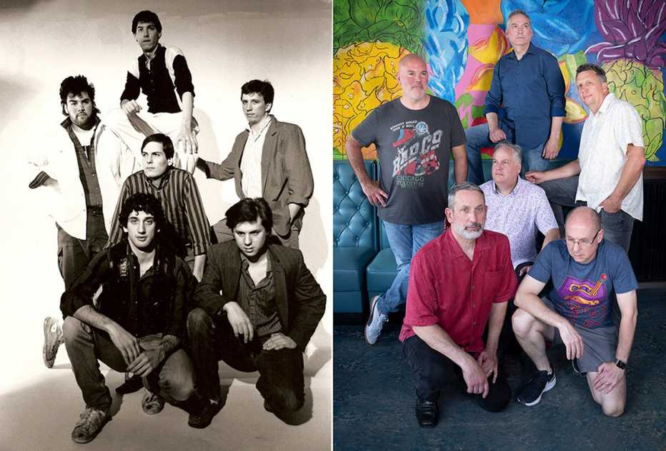 getting the band back together members of the band front page in 1986 and in 2024