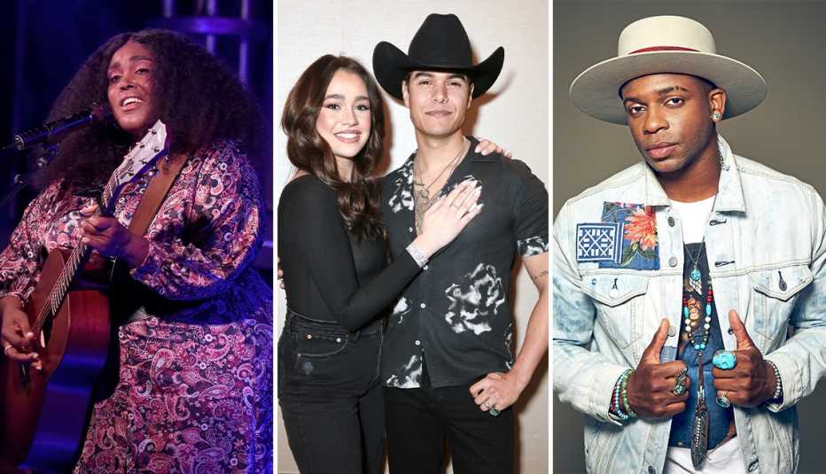 country music stars brittney spencer the duo kat and alex and jimmie allen