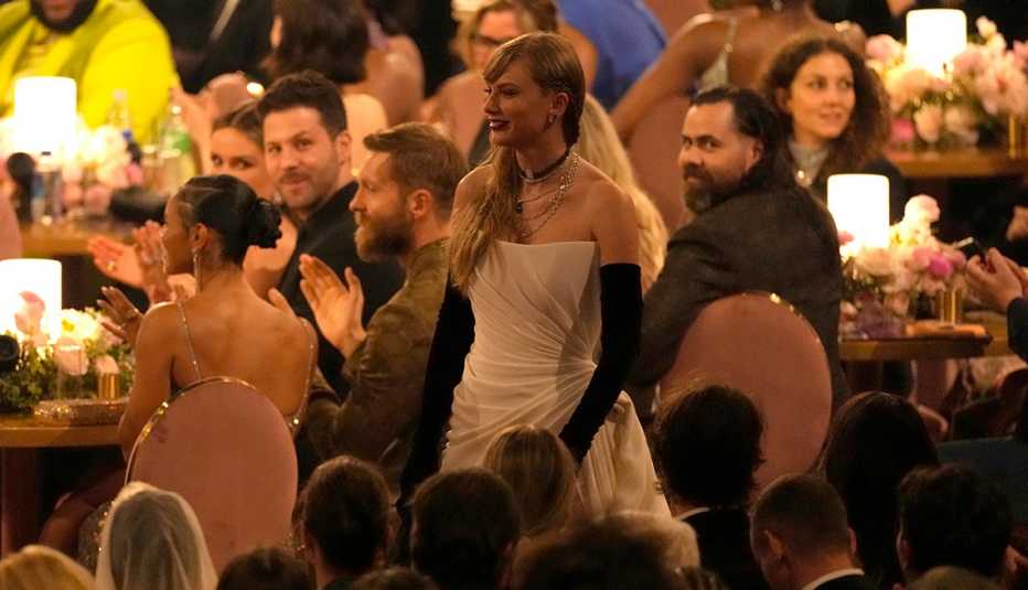 Taylor Swift at the 66th annual Grammy Awards