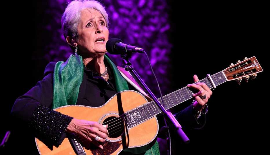 Joan Baez performs onstage