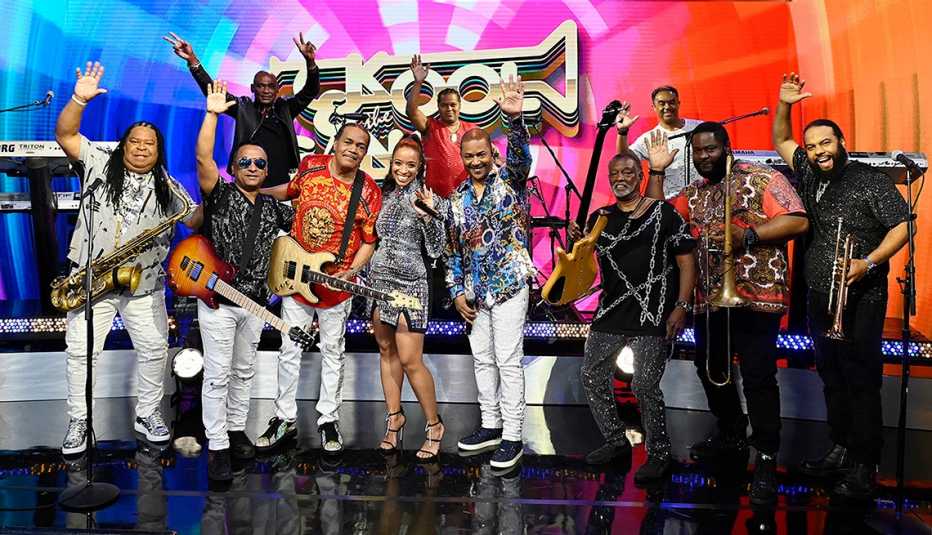 members of kool and the gang waving after their performance on good morning america