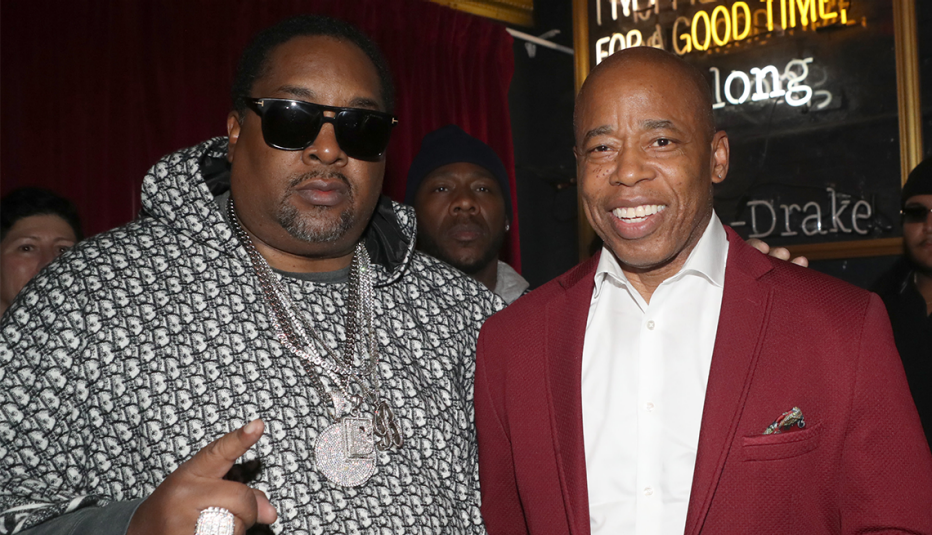 eric b and mayor eric adams attend Jordan Coleman's album release party in new york city