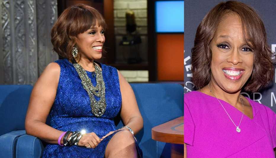 Gayle King wearing different style of necklaces Gayle King wearing different style of necklaces