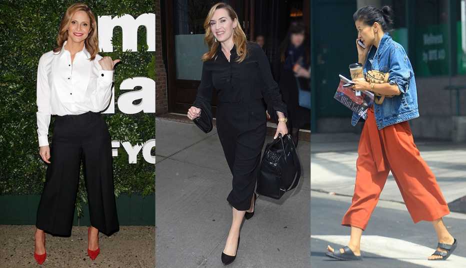 Andrea Savage, Kate Winslet and SuChin Pak  wearing pants.
