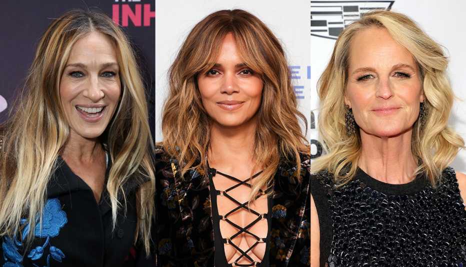 Sarah Jessica Parker, Halle Berry and Helen Hunt showing highlights from bright to blended
