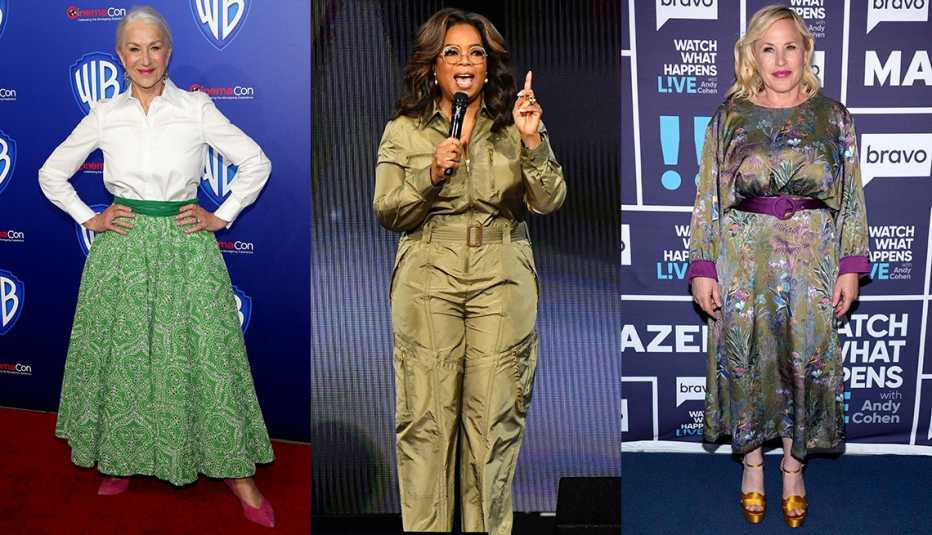 Helen Mirren, Oprah Winfrey and Patricia Arquette