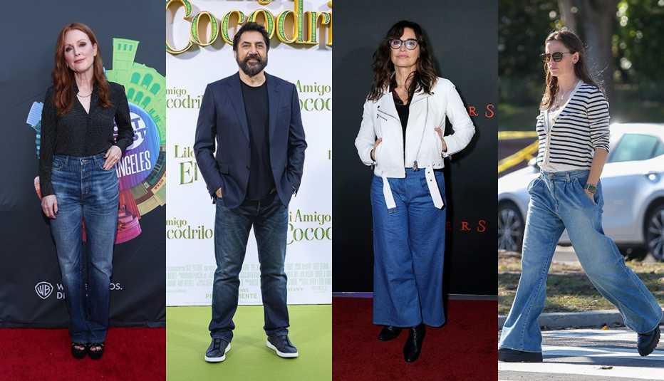 Julianne Moore, Javier Bardem, Gina Gershon and Jennifer Garner each wearing jeans