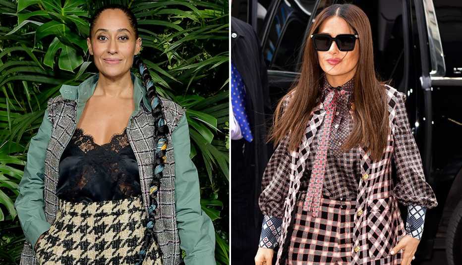 Actresses Tracee Ellis Ross and Salma Hayek