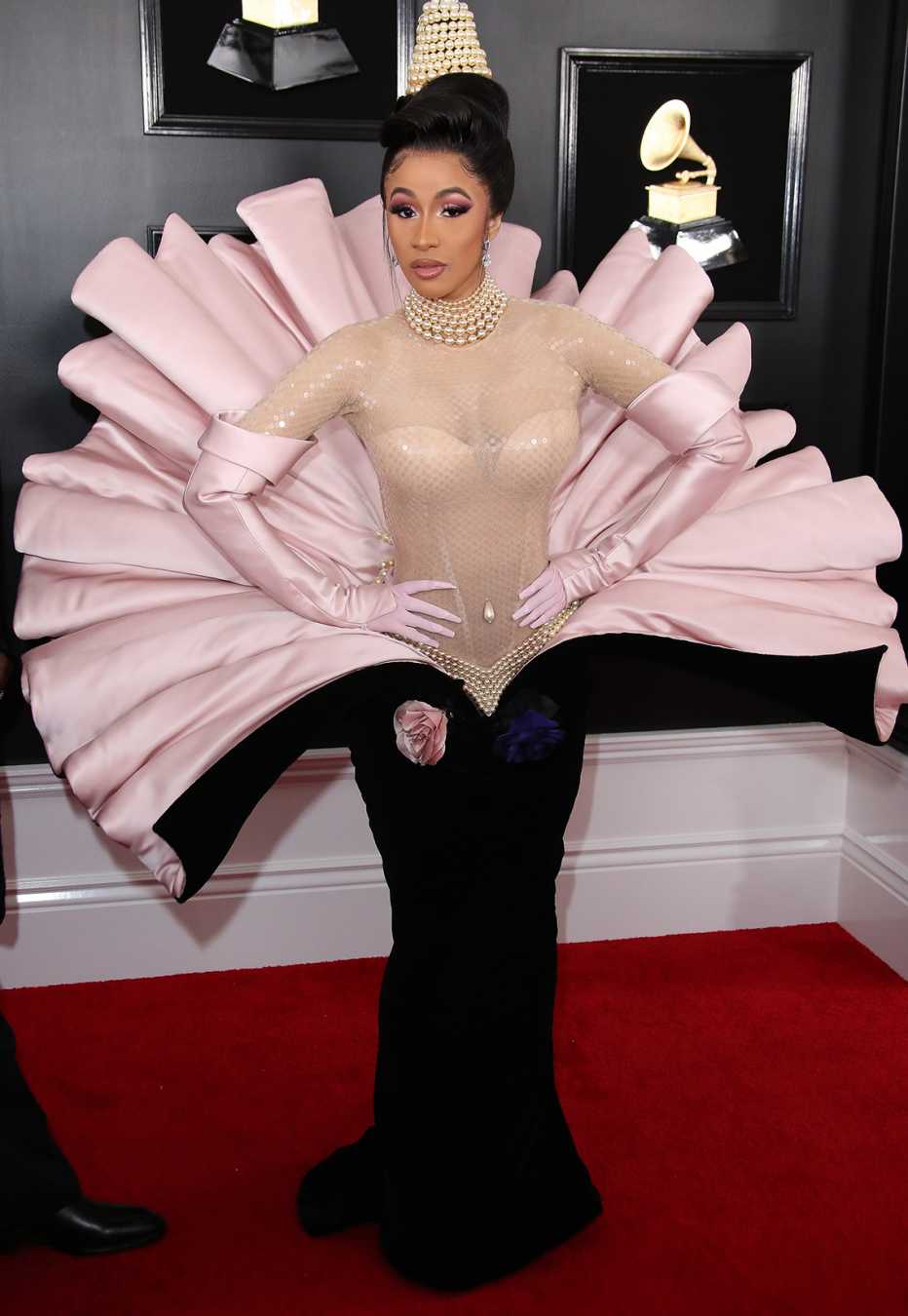 Cardi B on the red carpet at the 61st Annual Grammy Awards
