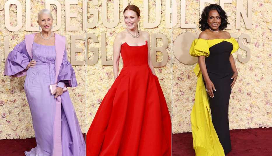 Helen Mirren, Julianne Moore and Sheryl Lee Ralph at the 81st Golden Globe Awards