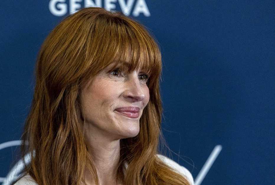 Julia Roberts debuts her new haircut at the Watches and Wonders fair in Geneva, Switzerland