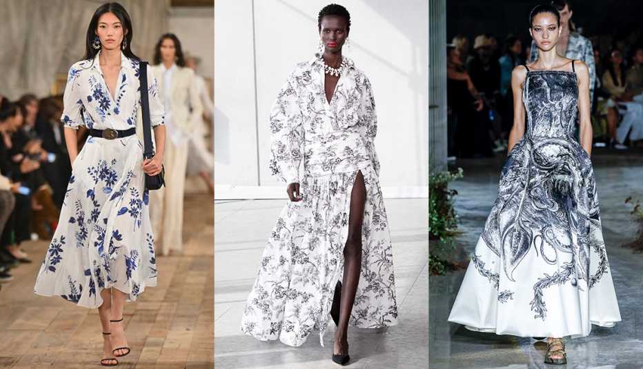 Models walk the runway for the Ralph Lauren Spring Summer 2024 runway show; the Carolina Herrera Ready to Wear Spring/Summer 2024 fashion show; the Jason Wu Ready to Wear Spring/Summer 2024 fashion show