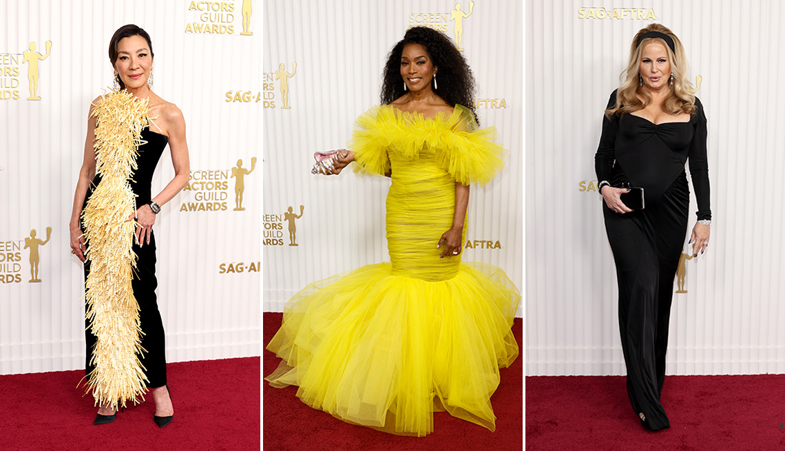 Michelle Yeoh, Angela Bassett and Jennifer Coolidge at the 29th Annual Screen Actors Guild Awards