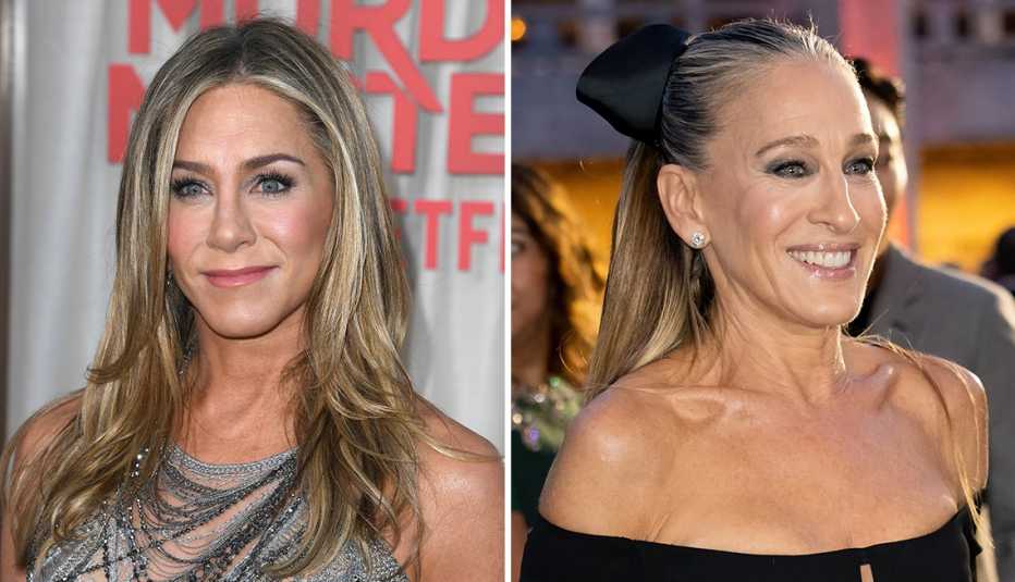 left jennifer aniston right sarah jessica parker