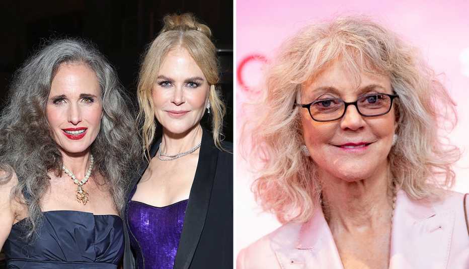 left andie macdowell and nicole kidman right blythe danner