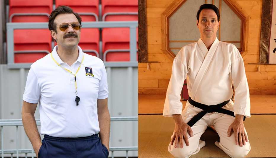Jason Sudeikis stars in Ted Lasso and Ralph Macchio in Cobra Kai