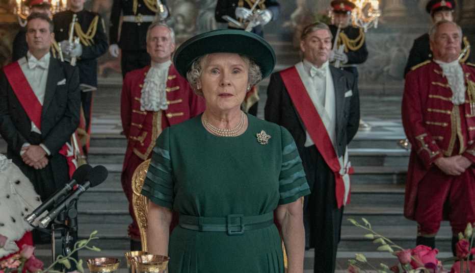 Actress Imelda Staunton in The Crown Season 5