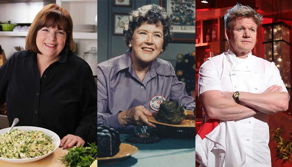 Ina Garten Julia Child and Gordon Ramsay