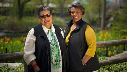 Grannies on Safari television hosts Pat Johnson and Regina Fraser Grannies on Safari television hosts Pat Johnson and Regina Fraser