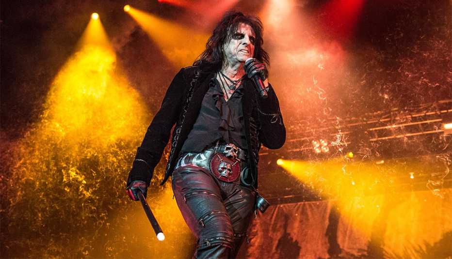 Alice Cooper performs at Wembley Arena