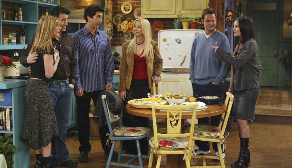 A scene from the NBC series Friends
