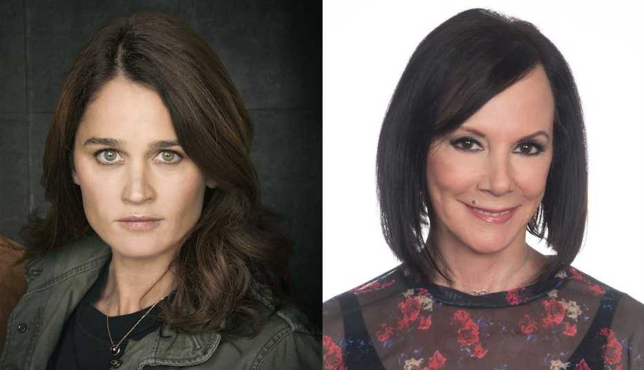 Robin Tunney and Marcia Clark Robin Tunney and Marcia Clark