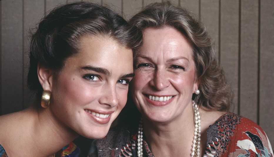 Brooke Shields and her mother Teri pose together for a portrait in New York Brooke Shields and her mother Teri pose together for a portrait in New York