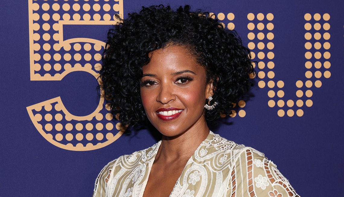 Renée Elise Goldsberry at the NBCU FYC House Girls5Eva carpet event in Los Angeles