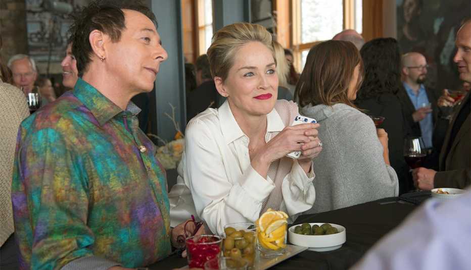 Paul Reubens and Sharon Stone in Mosaic Paul Reubens and Sharon Stone in Mosaic