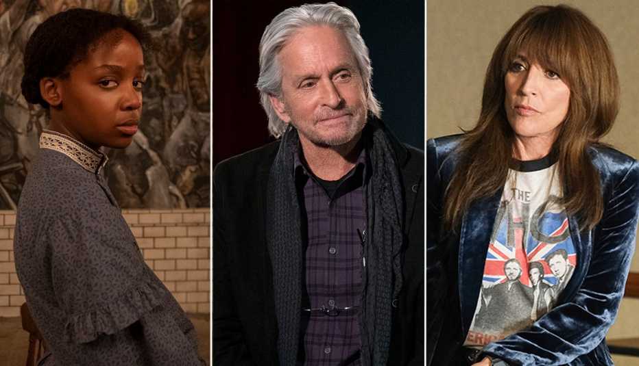 Thuso Mbedu, Michael Douglas and Katey Sagal