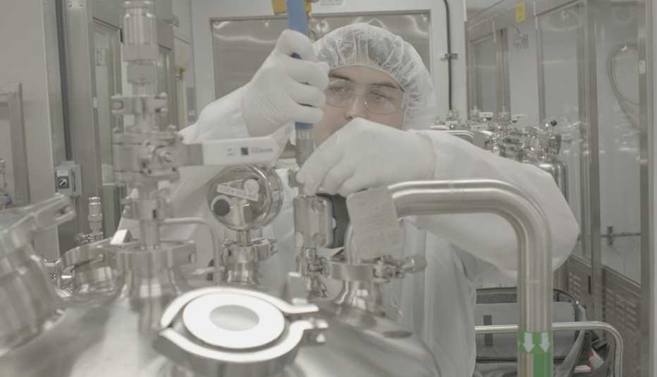 The production floor for novel genetic therapy a drug treating Spinal Muscular Atrophy on the R N A level The production floor for novel genetic therapy a drug treating Spinal Muscular Atrophy on the R N A level