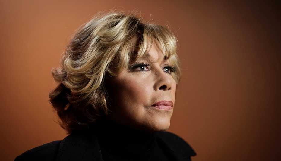 A headshot of actress and singer Diahann Carroll