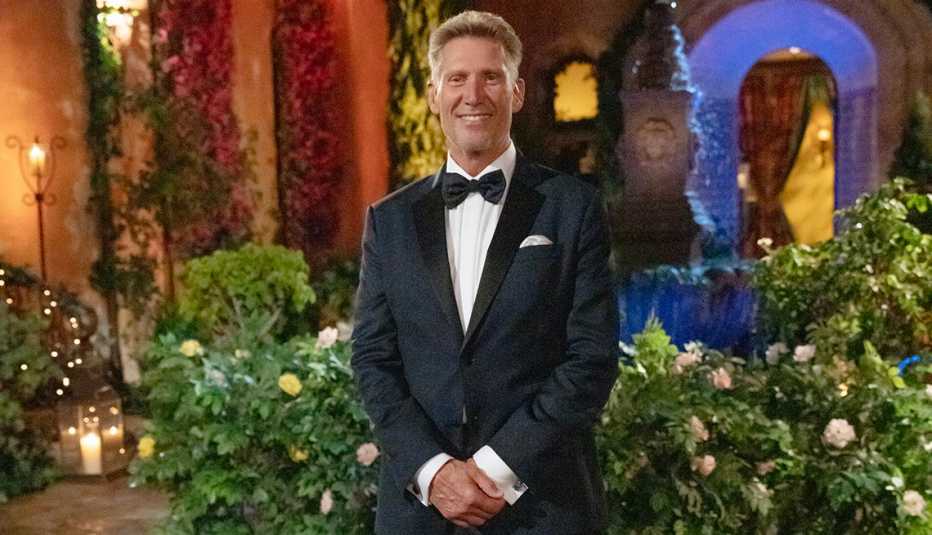 "The Golden Bachelor" Gerry Turner gerry turner wearing a tuxedo for the series premiere of the golden bachelor