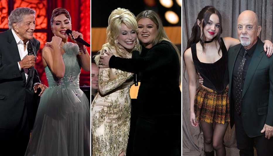 Tony Bennett and Lady Gaga; Dolly Parton and Kelly Clarkson; Olivia Rodrigo and Billy Joel