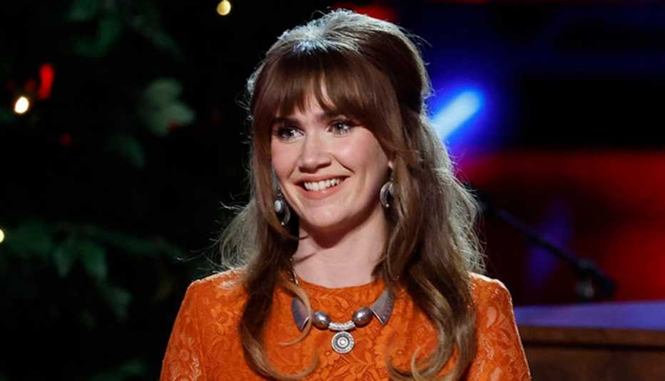 "The Voice" Season 24 finalist Lila Forde smiles while onstage "The Voice" Season 24 finalist Lila Forde smiles while onstage